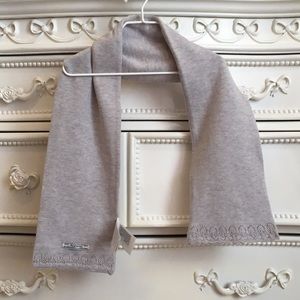 Mayoral little girls angora blend scarf lace edge